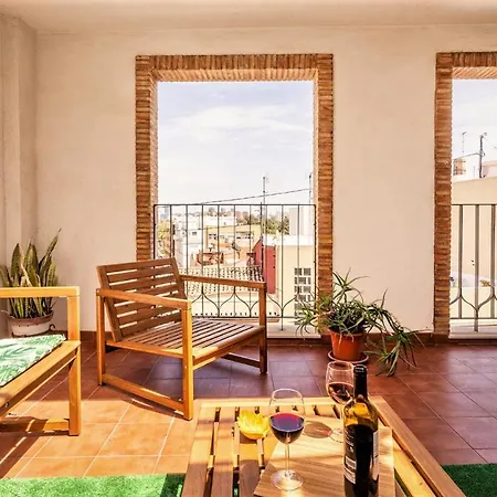 Penthouse Duplex In A 4 Floors Spanish House -8 Min To Center By Metro * Валенсия
