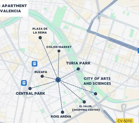아파트 Cozy 2bedroom Near Ruzafa Turia Park 발렌시아