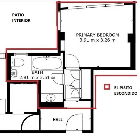 La H Escondida Rum i privatbostad