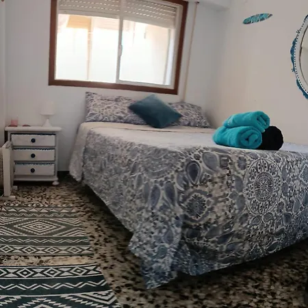Quarto em Acomodações Particulares Blue Double Private At Front - En La Playa Piso Compartido *