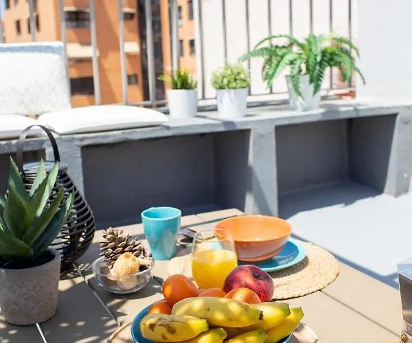 Florit Flats - Cabanyal 3 Bedroom Wifi Ac Terrace Penthouse