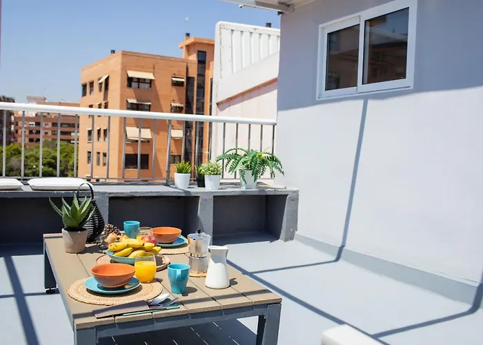 Florit Flats - Cabanyal 3 Bedroom Wifi Ac Terrace Penthouse Lejlighed *