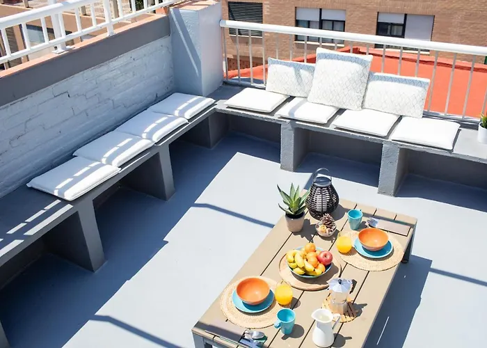 Florit Flats - Cabanyal 3 Bedroom Wifi Ac Terrace Penthouse *