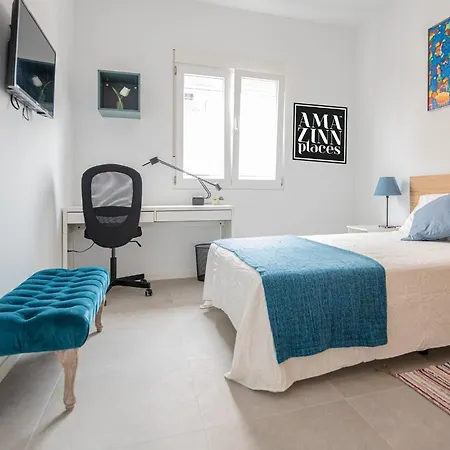 2 Hab En Malvarrosa A Metros De La Playa, Con Terraza Y Zonas Comun 3d Apartment *