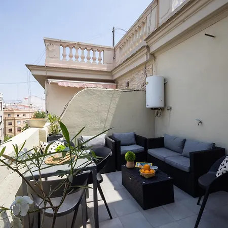 Florit Flats - Stylish 2 Bedroom Ac Wifi Terrace Attic In Center Apartamento *