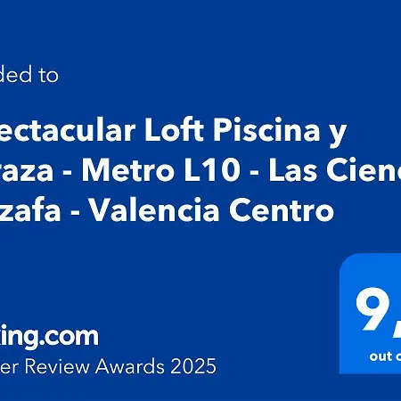 Espectacular Loft Piscina Y Terraza - Metro L10 - Ciencias - Ruzafa - Centro Valencia