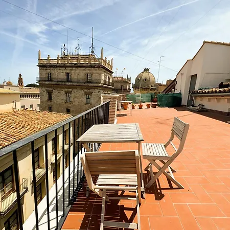 Atico Con Terraza Cerca De La Plaza De La Virgen Валенсия