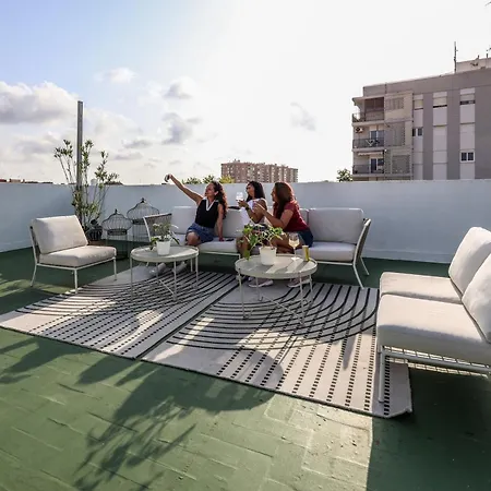 Nuevo Estudio A Metros De La Playa, Con Terraza Y Zonas Comun 3c Valenza