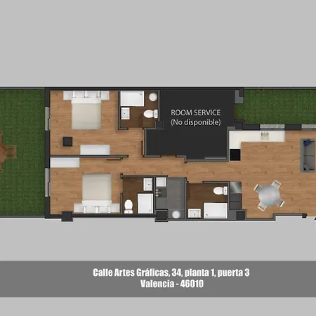 Artes 3- Private Sunny Terrace & 2 Baths 瓦伦西亚