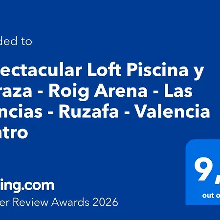 Espectacular Loft Piscina Y Terraza - Roig Arena - Ciencias - Ruzafa - Centro Appartement Valencia