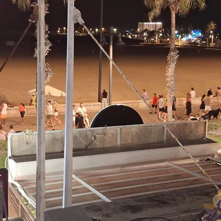 Lägenhet Con Gran Terraza Frente Al Mar Playa Valencia