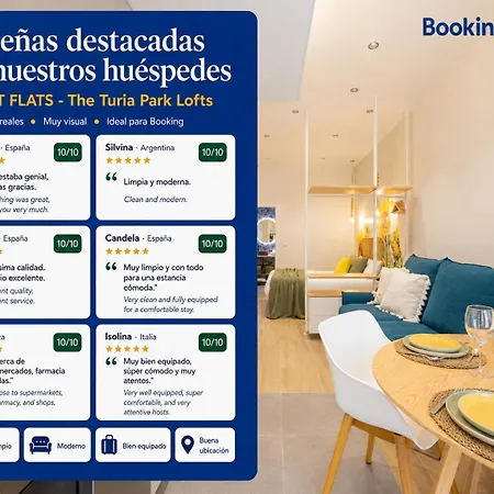 Florit Flats - The Turia Park Lofts - 4 Guests- Ac & Wifi - Near City Centre Διαμέρισμα Βαλένθια