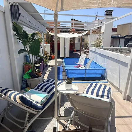 Privada Con Bano En Un Moderno Y Centrico Atico En Ciutat Vella Rum i privatbostad Valencia