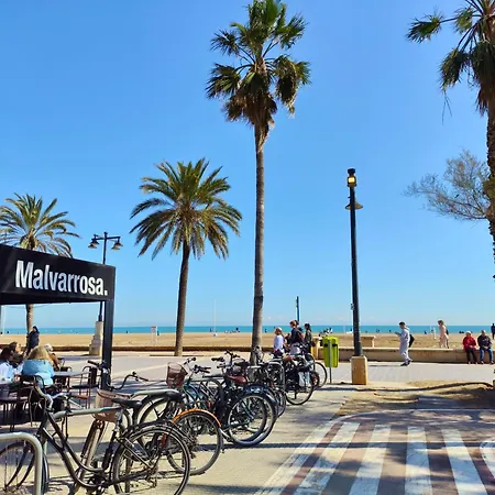 Travel Habitat Casa Playa Malvarrosa Con Terraza 公寓 瓦伦西亚