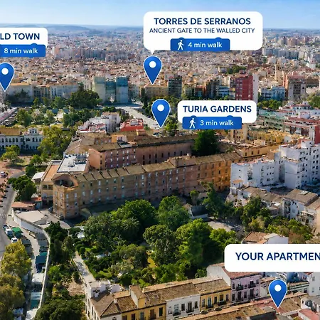 Casa Florit - Serranos Towers - 4 Guests - Old Town Валенсия