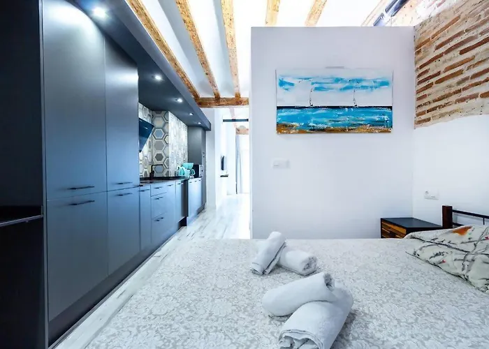 Chic Estudio Privado Al Lado De La Playa Valencia