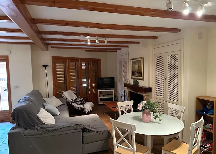 펜션 Adosado En La Playa De El Perellonet Con Piscina, Pista Tenis