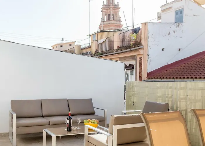 Florit Flats - Center 2br 2ba Attic Terrace View Wifi Ac 아파트 발렌시아