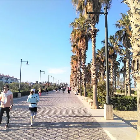 Habitación En Playa Malvarrosa Con Baño Privado -no Ac- Valencia