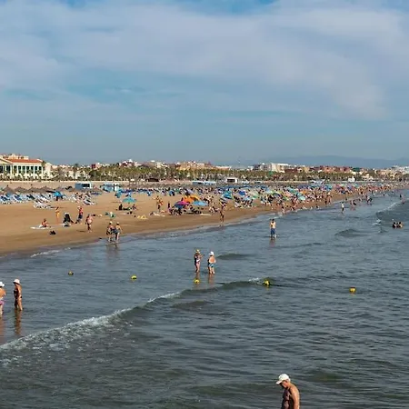 Malvalindabeach Loft Benlliure Malvarrosa/patacona Lägenhet *