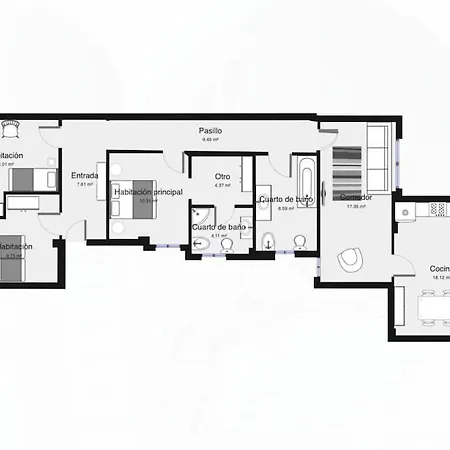 Amplio Y Comodo En El Centro アパート バレンシア