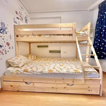 Beachfront Family With Pool Apartment