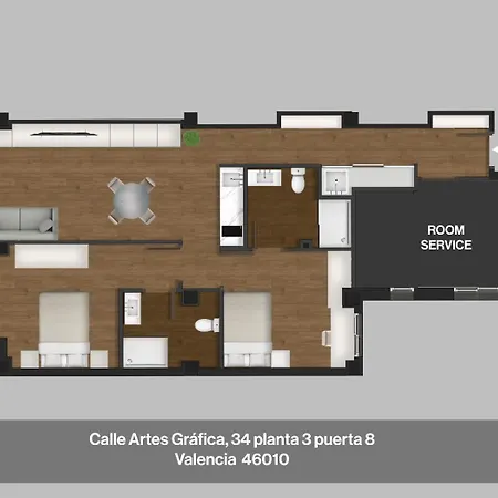 Artes 8 - 2 Double & 2 Baths Lejlighed *