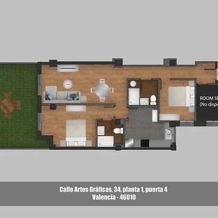 Arts 4 - Private Sunny Terrace & 2 Baths Апартаменты *