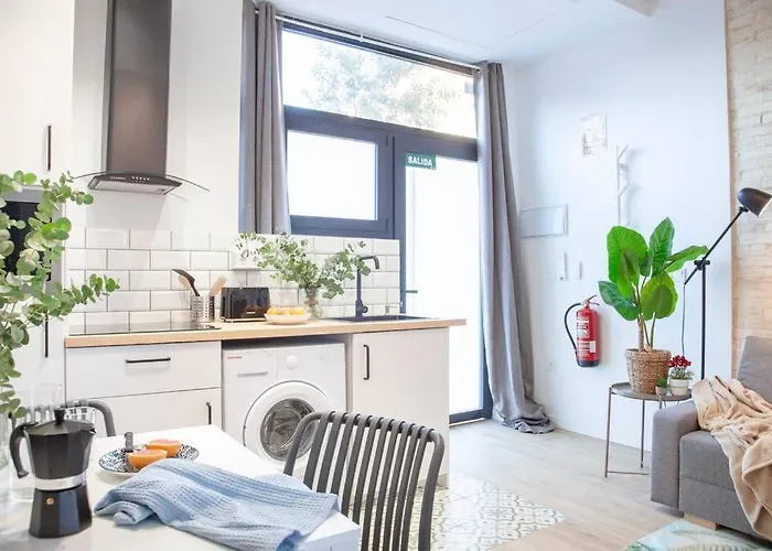 아파트 Al5 Seaside Bliss-stylish Loft Steps From Malvarrosa *