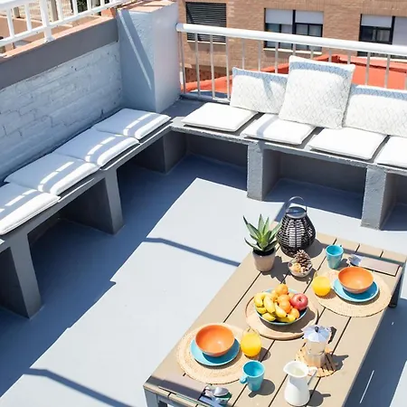 Florit Flats - Cabanyal 3 Bedroom Wifi Ac Terrace Penthouse *