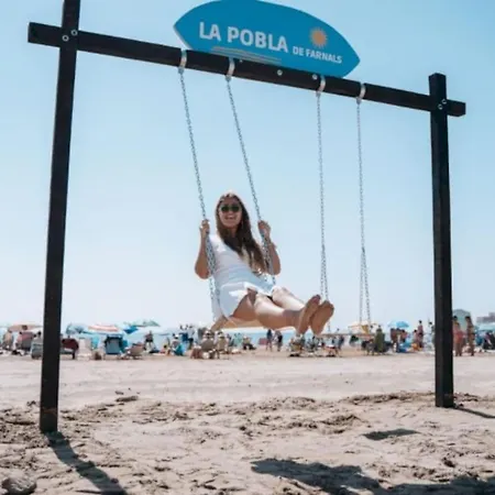 Апартаменты Coqueto De Playa Con Piscina Y Terraza