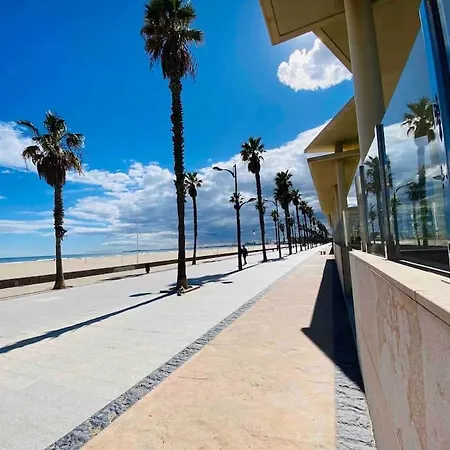 Apartment Stylish With Terrace On The Beachfrom Valencia