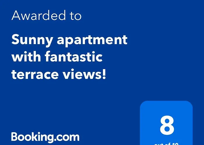 شقة Sunny With Fantastic Terrace Views!