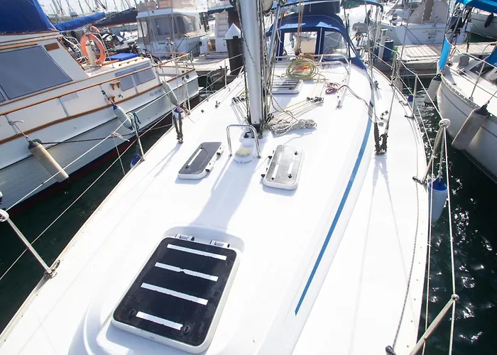 On A Sailing Boat In